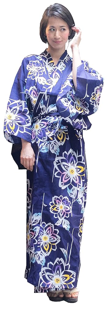 【ウラヤス】 CuLLt KIMONO LONG GOWN GRAIL 2 way Floral Pattern Yukata set Japanese Summer